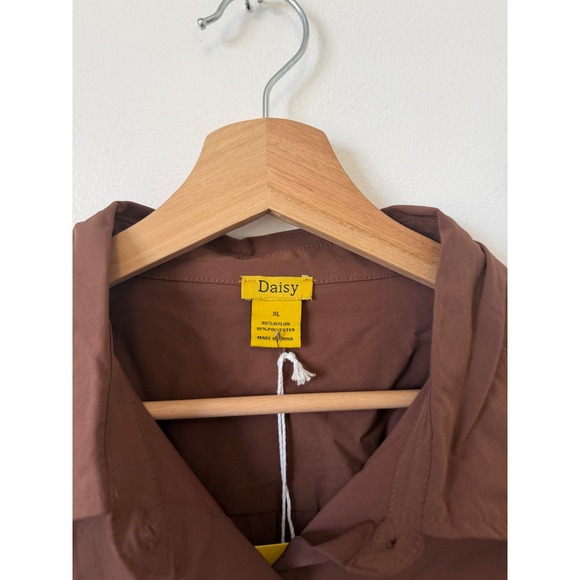 Daisy Collared Button-Front Thong Bodysuit – Mocha – NWT – XL - Picture 3 of 5